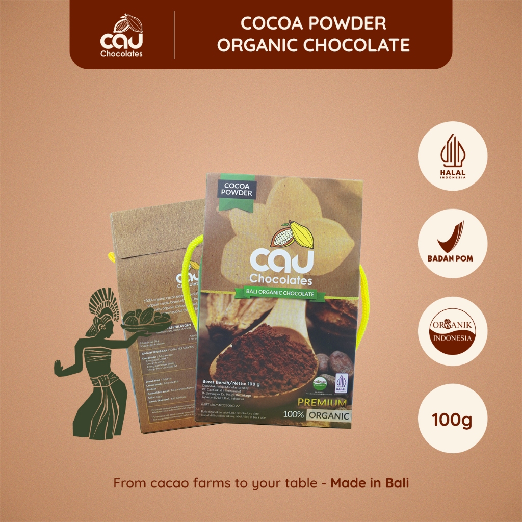 

CAU CHOCOLATES - Cocoa Powder Organic / Bubuk Coklat Organik 100 gr