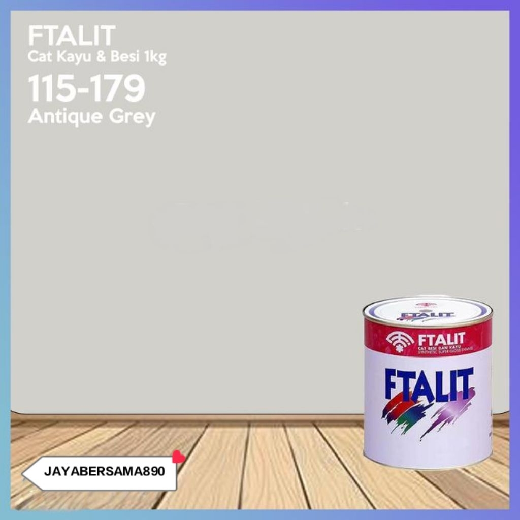 

Cat minyak Ftalit kansai paint 1kg antique grey 179