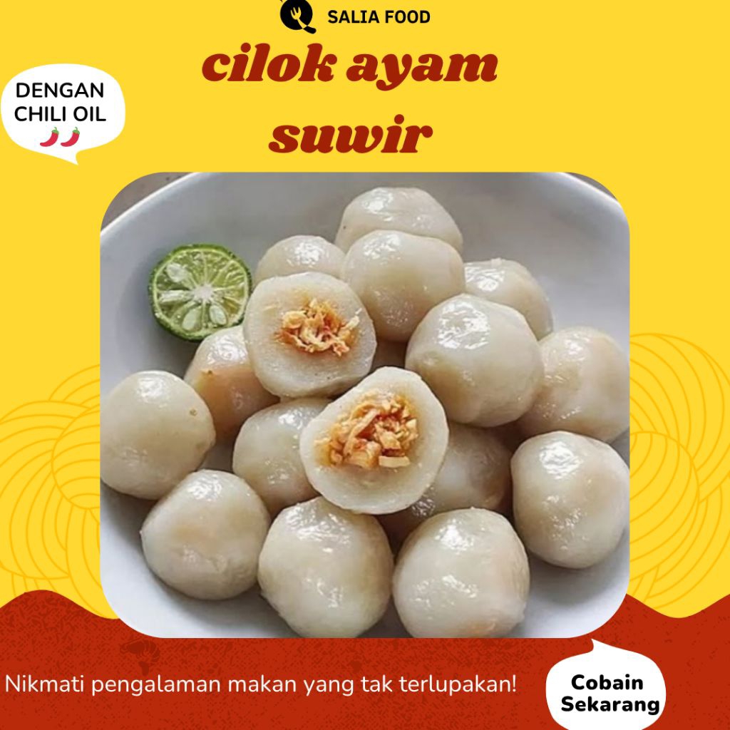 

CILOK ISI AYAM SUWIR DENGAN CHILI OIL | ISI 20 | GURIH DAN KENYAL