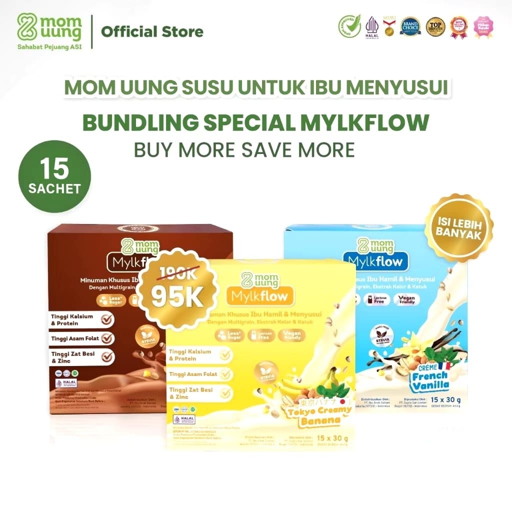 

Mom Uung New Susu Mylkflow Isi 15 Sachet