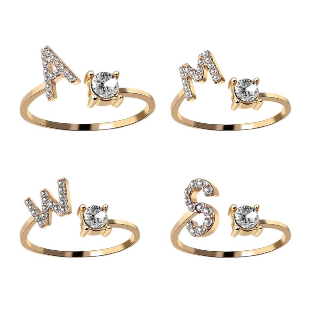Fashion Cincin xuping-cincin alfabet GOLD-cincin huruf Xuping-cincin inisial nama xuping