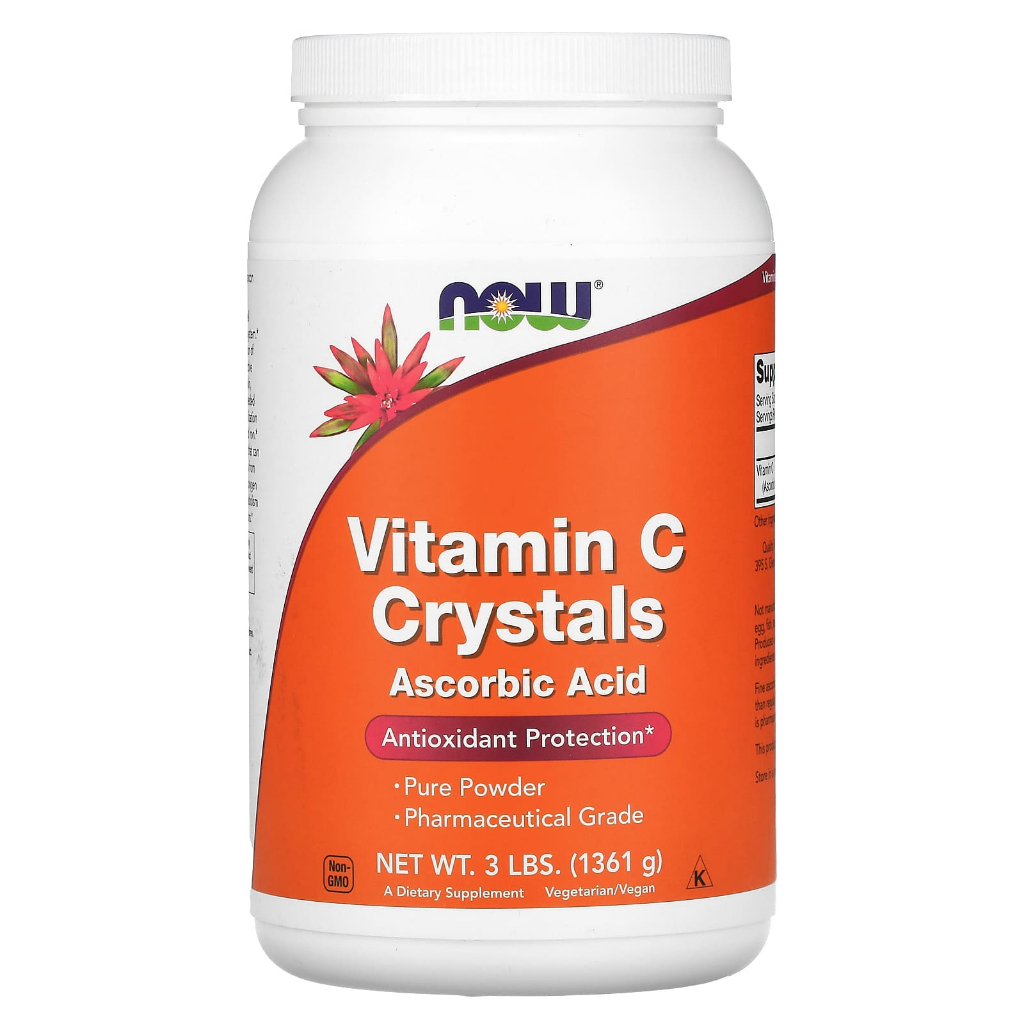 NOW Foods Vitamin C Crystals 227 g 454 g 1361 g