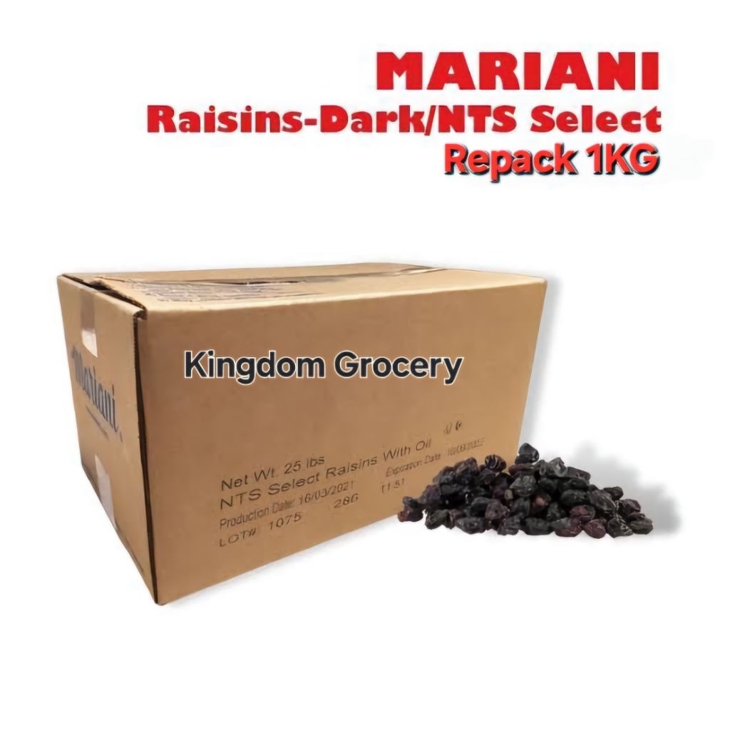 

MARIANI RAISIN/KISMIS CALIFORNIA ORIGINAL REPACK 1KG