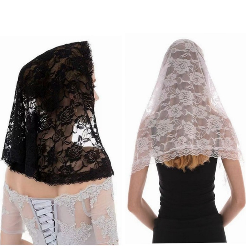 Mantila Kerudung Katolik Jilbab Kurung Kain Kepala Pengantin Mantilla Serbaguna Praktis Berkualitas