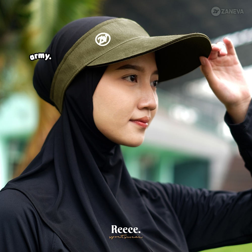[BEST SELLER] Zaneva Muslimah Sportwear - Reece Visor Topi Sport | Topi Olahraga Wanita | Aksesoris