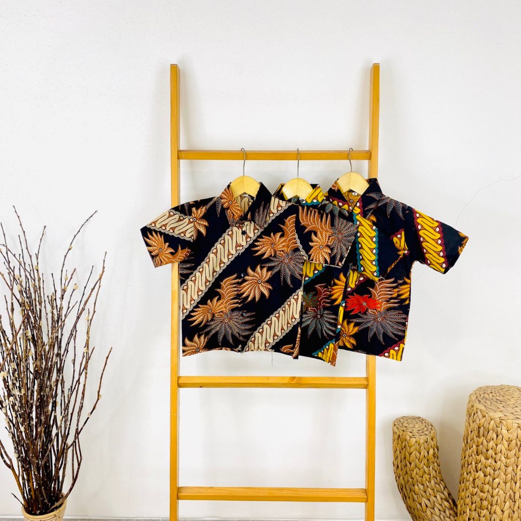 Benang Raja Hem Batik Katun Anak Liris Bunga