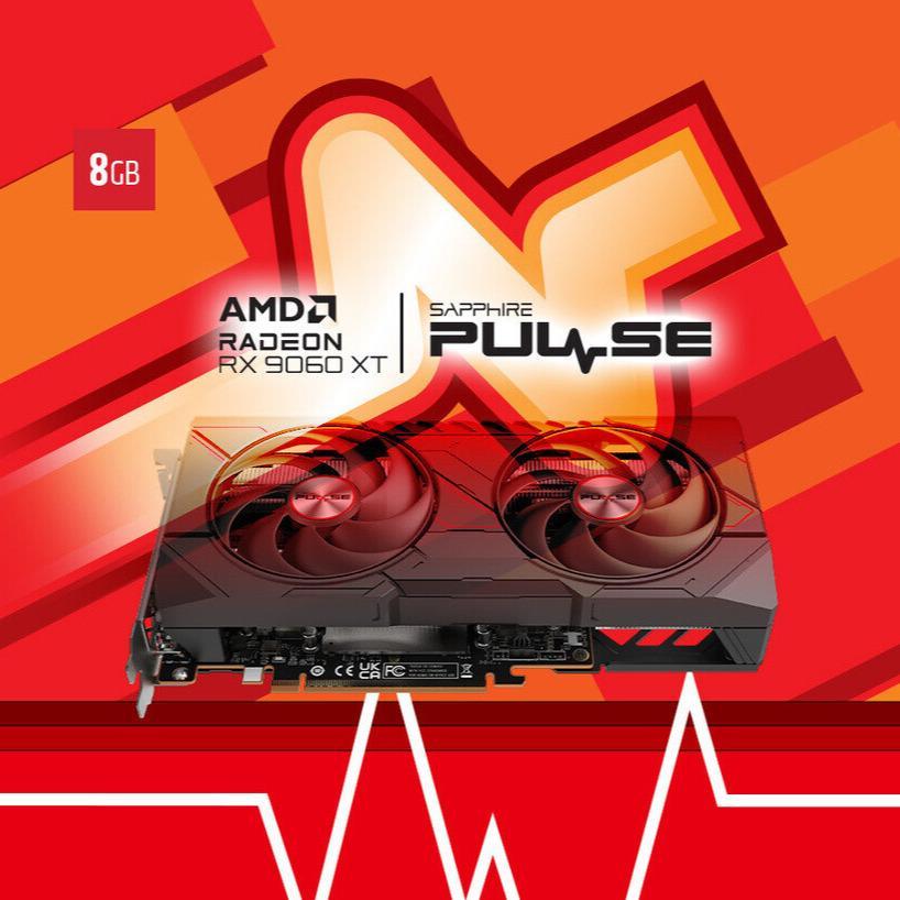 SAPPHIRE PULSE AMD RADEON RX 9060 XT 8GB GDDR6 11350-04-20G