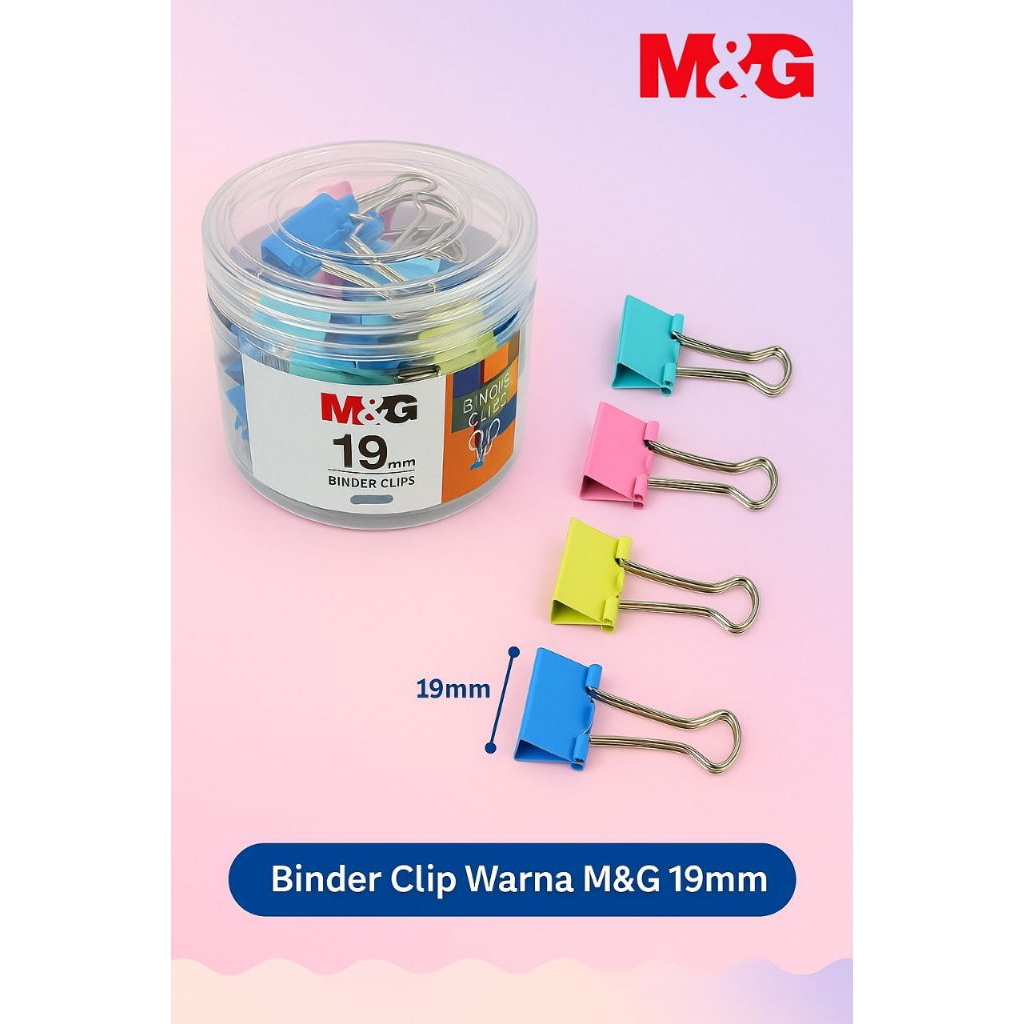 

binder clip 107 warna/i M&G 19mm (ABS92769)