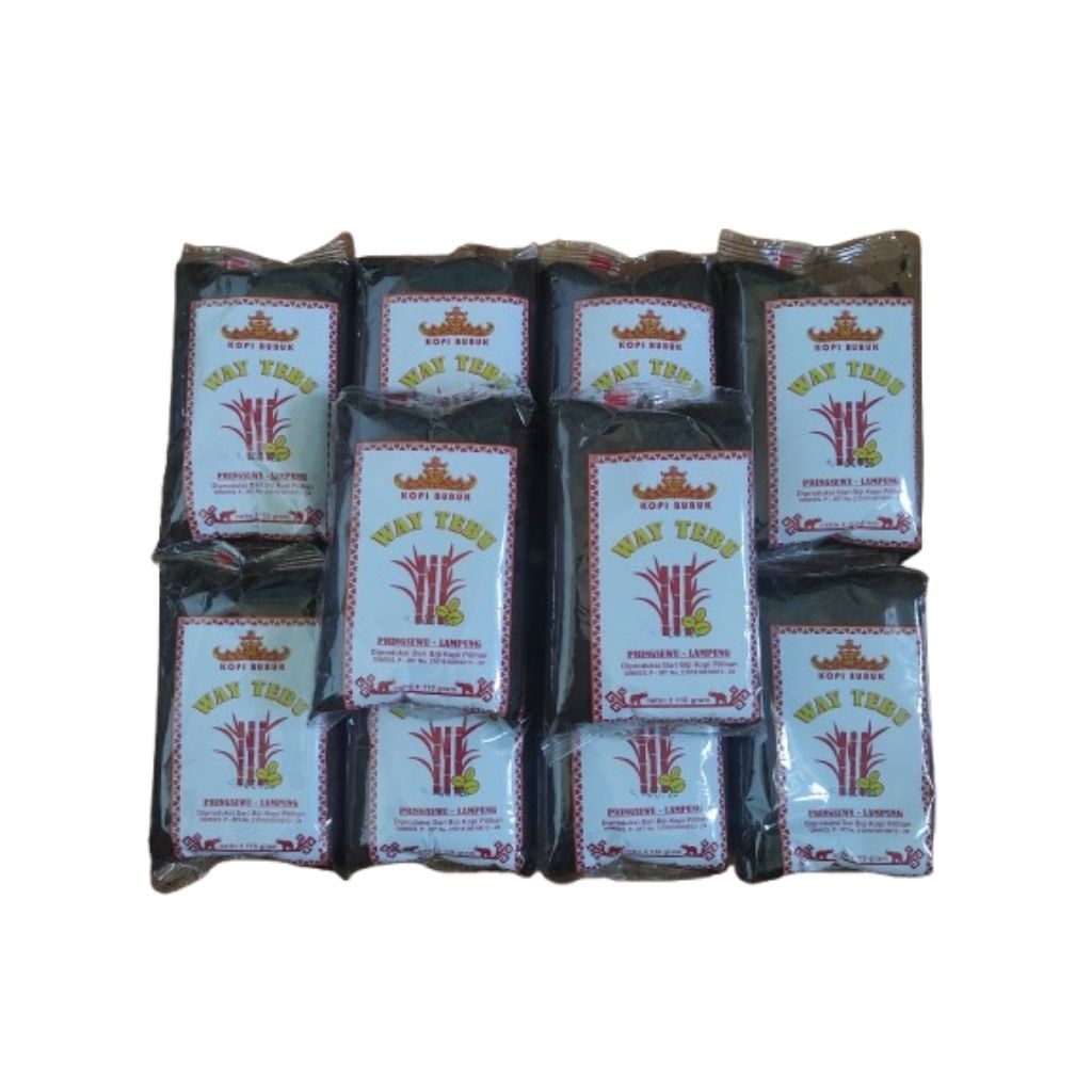 

(1 pack / 10 bungkus) Kopi Way Tebu 110 gr Asli Pringsewu Lampung