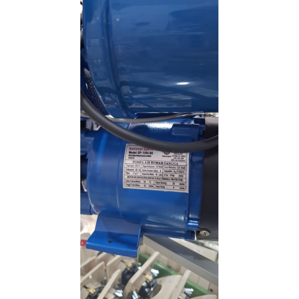 Pompa Air National Spero GP-130A NS 125 Watt, Daya Hisap Kuat, Awet, dan Hemat Listrik