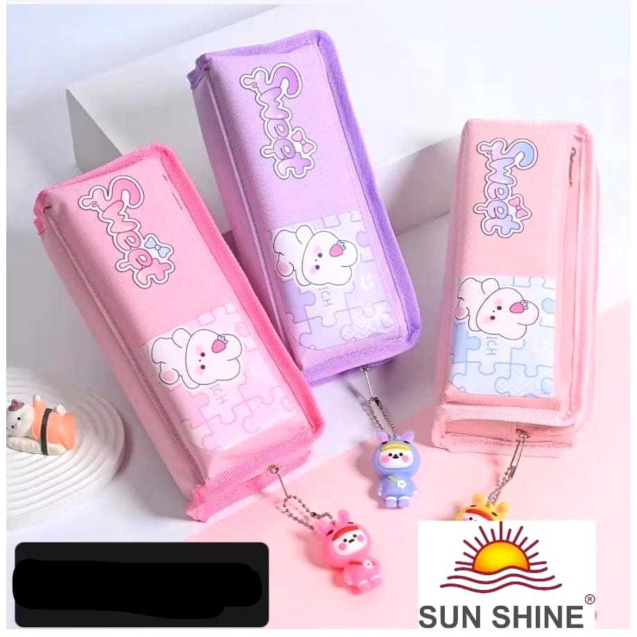 

TEMPAT PENSIL KOTAK PENSIL PEN CASE DOMPET KAIN SLETING BESAR LUCU MOTIF CEWE PEREMPUAN