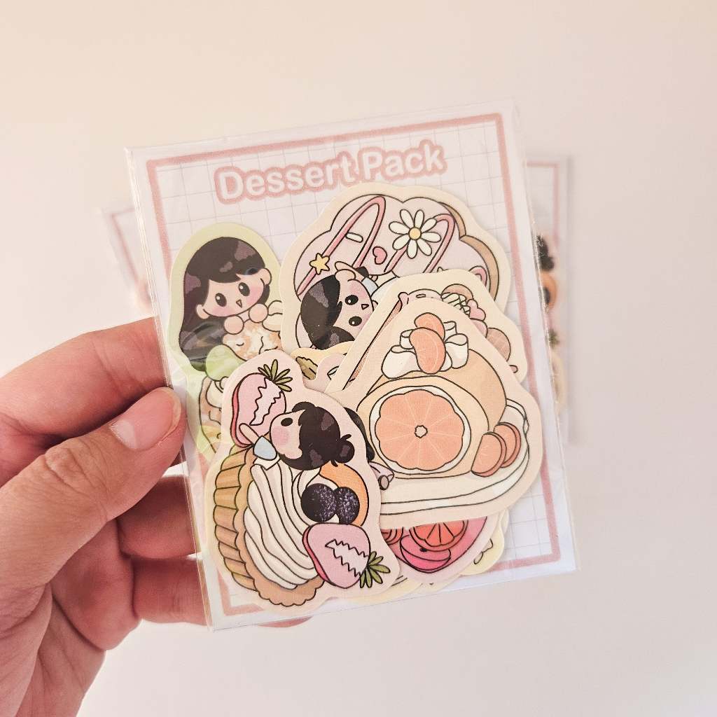 

Cute Dessert waterproof Sticker Pack | Aesthetics Die cut sticker | Planner sticker