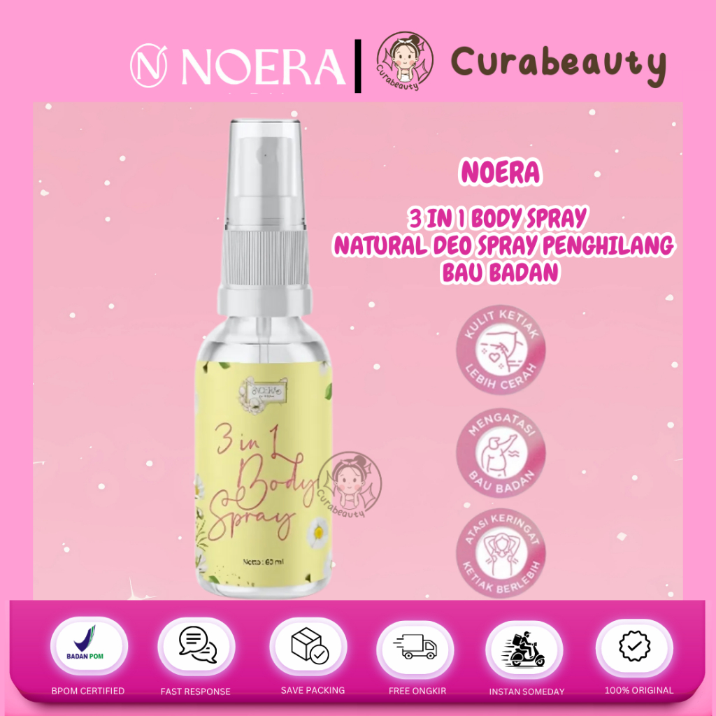 •CURABEAUTY• MANADO NOERA 3 IN 1 BODY SPRAY - DEODORANT SPRAY PENGHILANG BAU BADAN