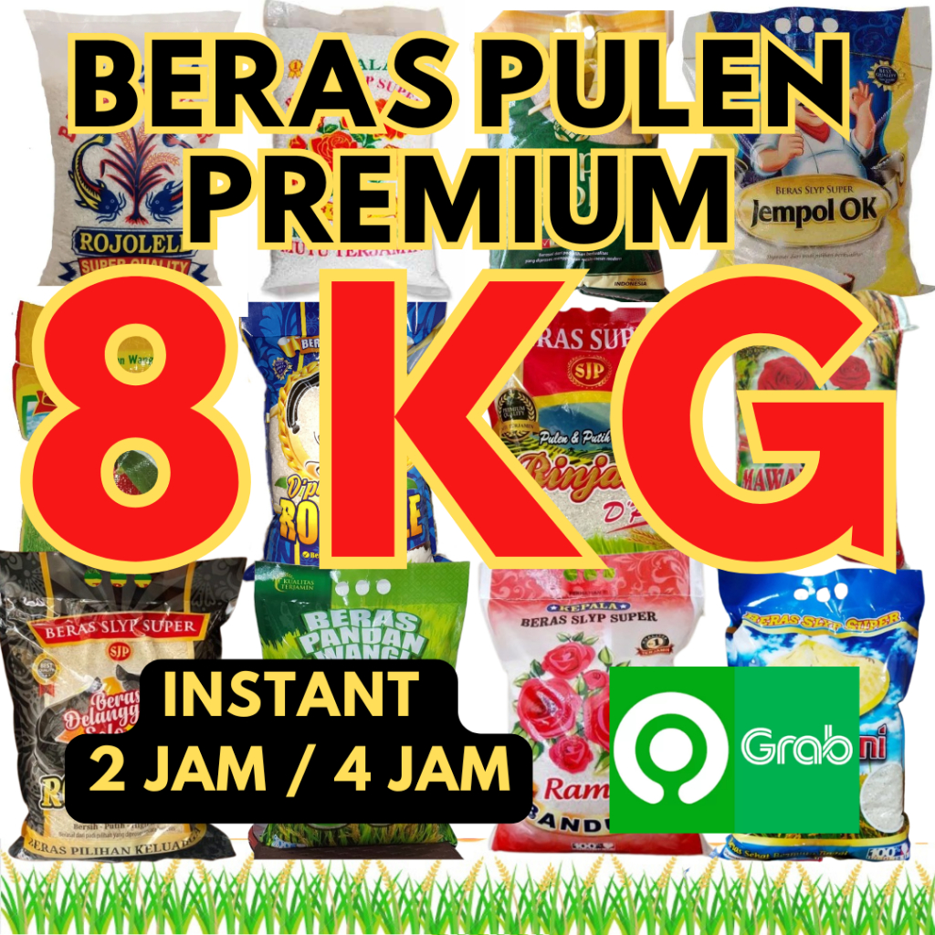 

(BISA COD) PROMOO MURAH BERKUALITAS BERAS PREMIUM SUPER PULEN 8 KG BERAS JAYA CIKARANG