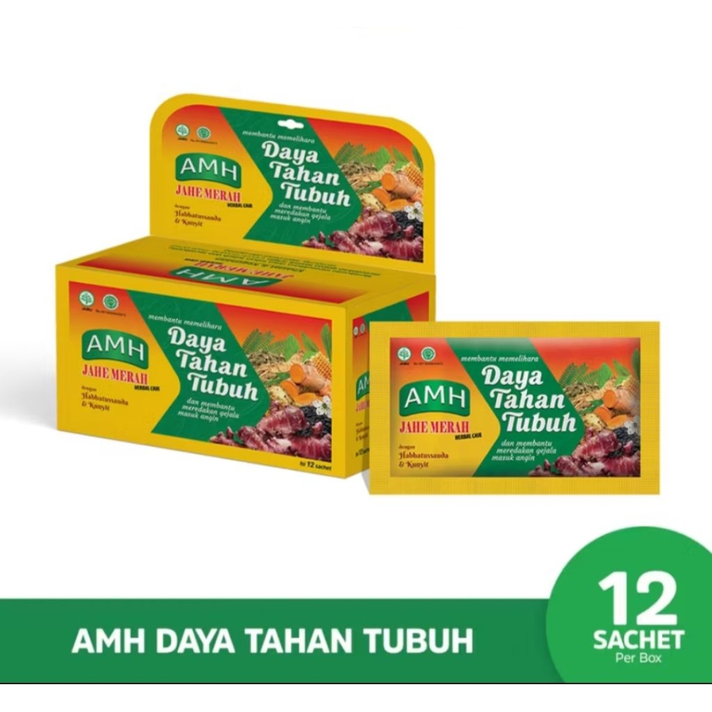 

AMH Daya Tahan Tubuh 1Box isi 12Sachet / Jahe Merah