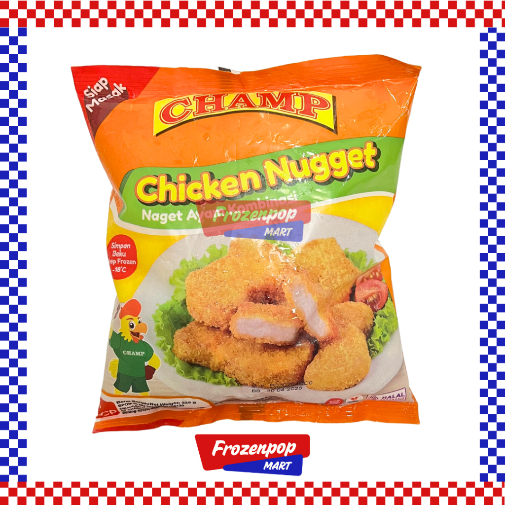 

Champ Naget Ayam Kombinasi Chicken Nugget 225 gr [INSTANT MALANG]