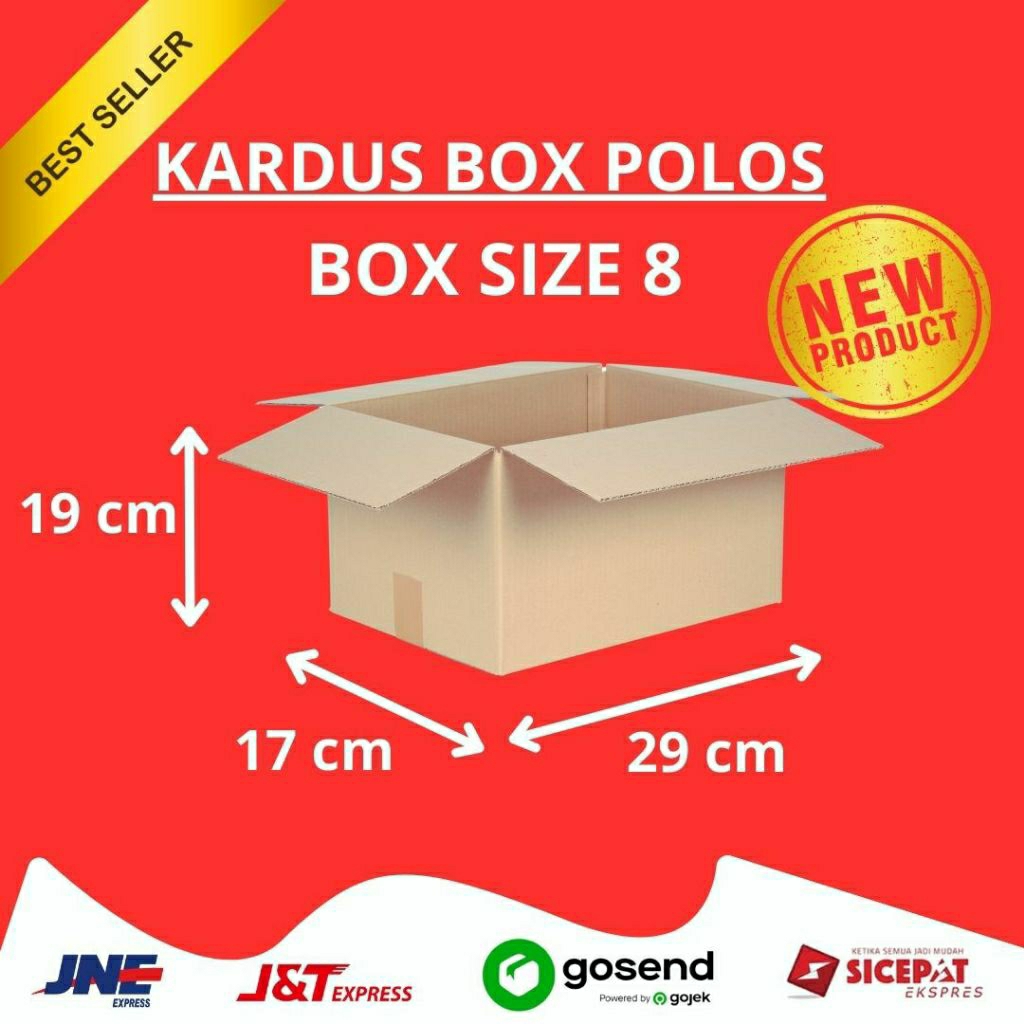 

( ISI 10 PCS ) KARDUS BOX SIZE 8 (29 x 17 x 19 CM)