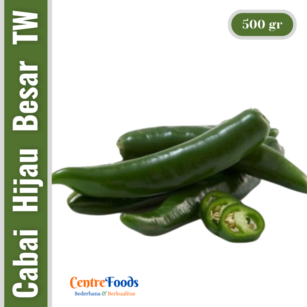 

Cabe Hijau Besar tanpa Tangkai Fresh - Cabai Ijo Besar PETIK | 500gr [ Harga Per 0,5 Kg ]
