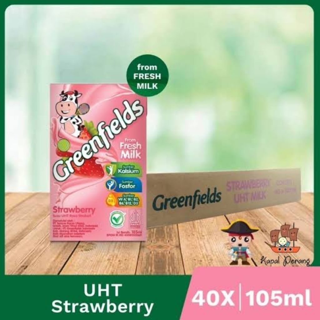 

Greenfields UHT Rasa Strawberry 105ml 40 kotak