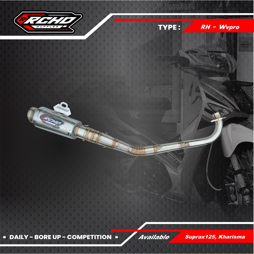 Knalpot racing Original RCHD racing muffler type Rh Wvpro supra 125 kharisma supra x 125