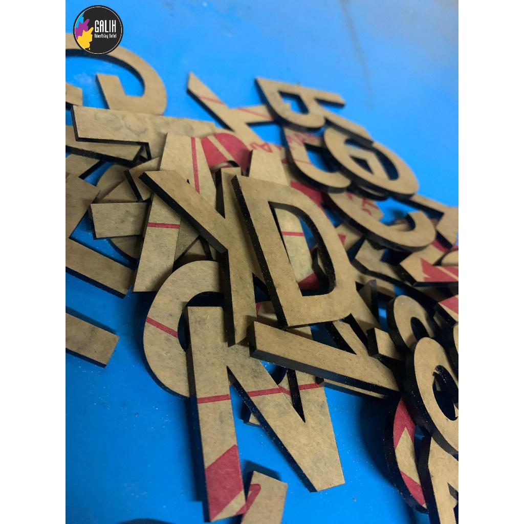 Huruf Timbul Akrilik Plat Nomor/Huruf Timbul bahan kayu