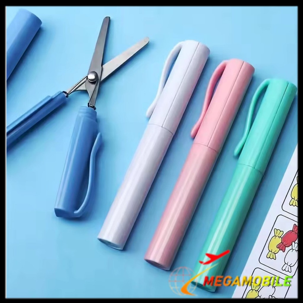 

MM - Gunting Lipat Mini Bentuk Pena Gunting Kertas Paper Cutter Portable Scissors Gunting Kecil Alat Pemotong Kertas Portabel Model Pulpen