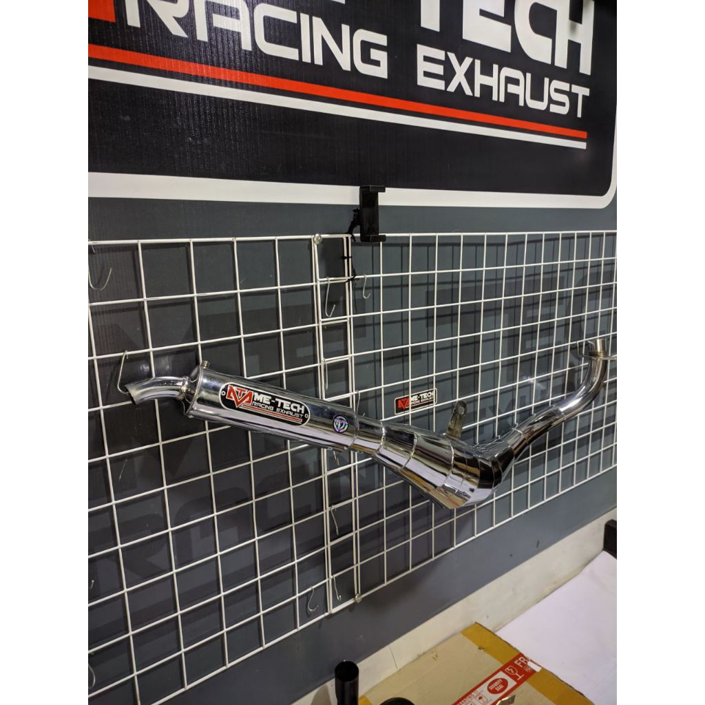 knalpot model kolong cobra Chrom untuk fiz r dll