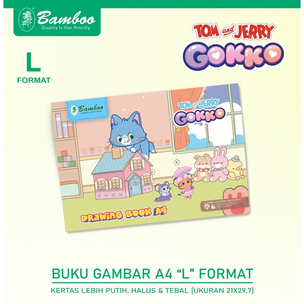 

Bamboo Buku Gambar/Drawing Book L Format uk: A4 Tom&Jerry Gokko Series - [ ECER ]