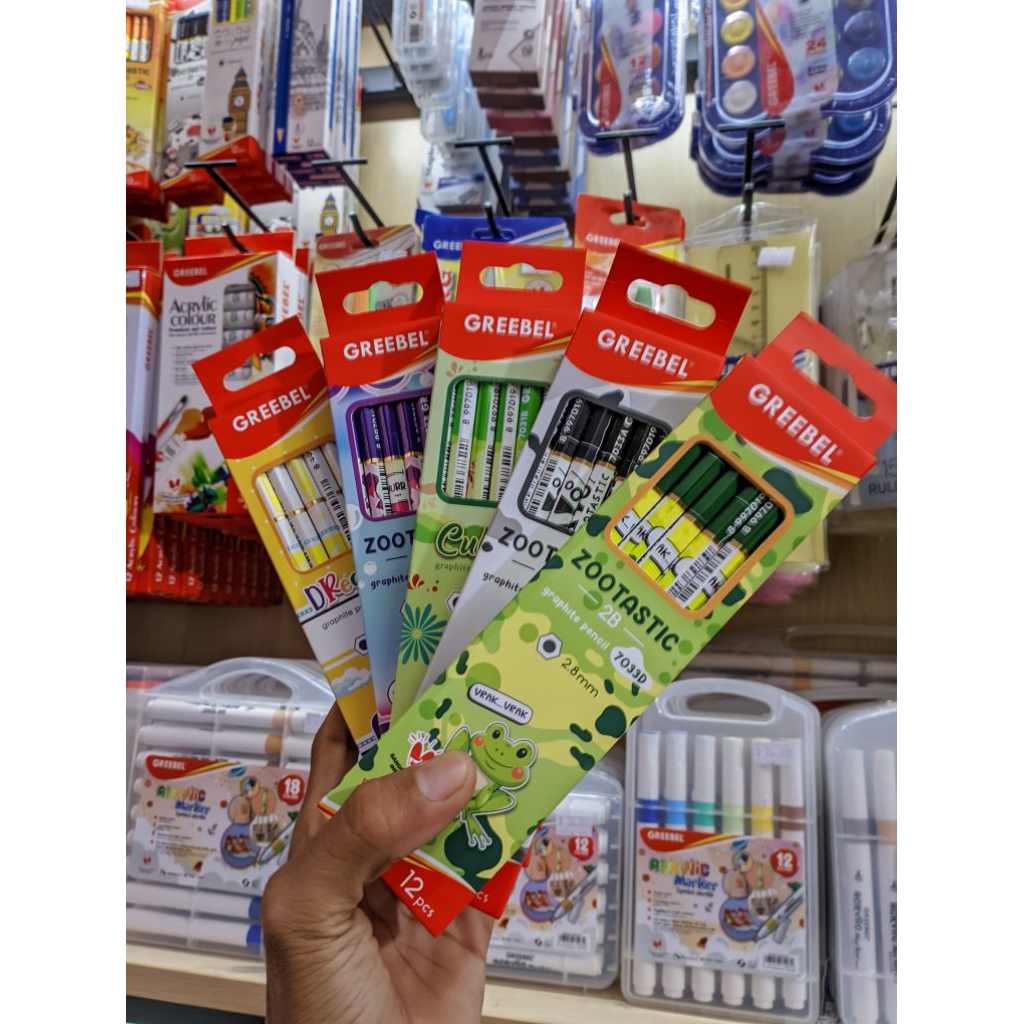 

Pensil 2b Character Greebel 1 Pack Isi 12pcs | Pensil Anak Sekolah | Original Greebel