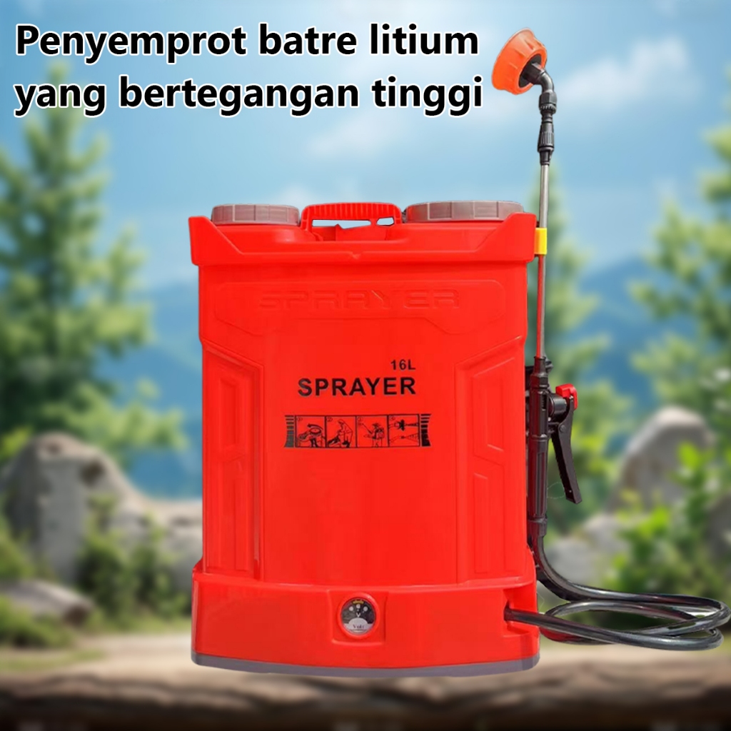 Adelonz Sahajari Sprayer Elektrik 16L Tas Punggung Warna Biru & Merah