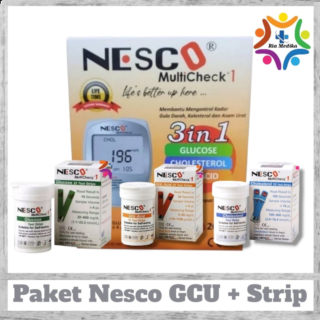 Alat Nesco GCU + Strip  Nesco  Bundling Alat Cek Gula Darah Nesco