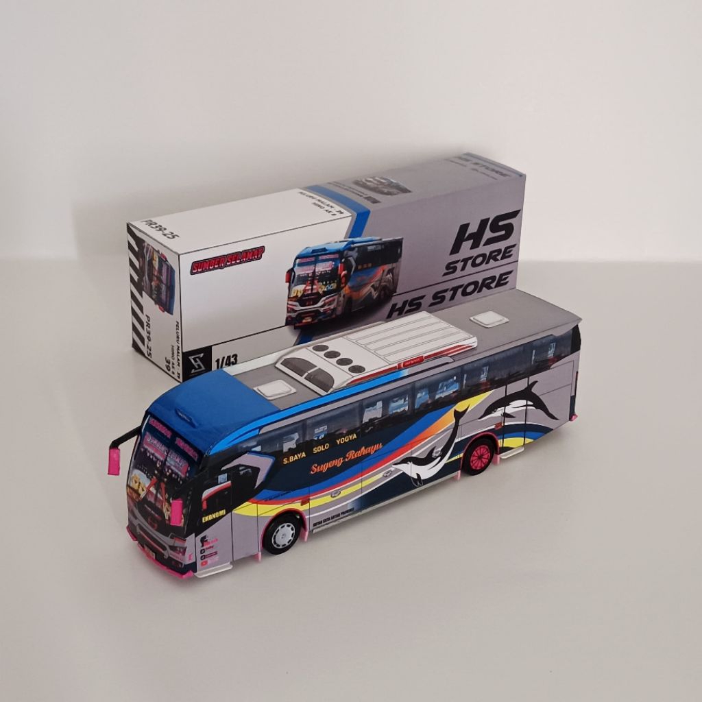 miniatur bus sugeng rahayu peluru malam