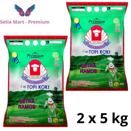 

(2 X 5 Kg) Beras Putih Premium Setra Ramos Cap Topi Koki 5 Kg
