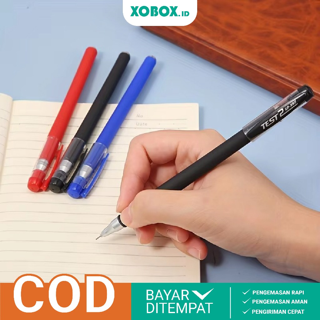 

Pulpen Gel 0,5 mm Tabung Jarum Penuh Pena Gel Jarum Premium Tinta Cepat Kering ATK3017