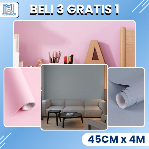 PAKET PROMO Wallpaper Dinding Putih Polos Wallpaper Dinding Kamar Polos Wallpaper Dinding Polos Wall