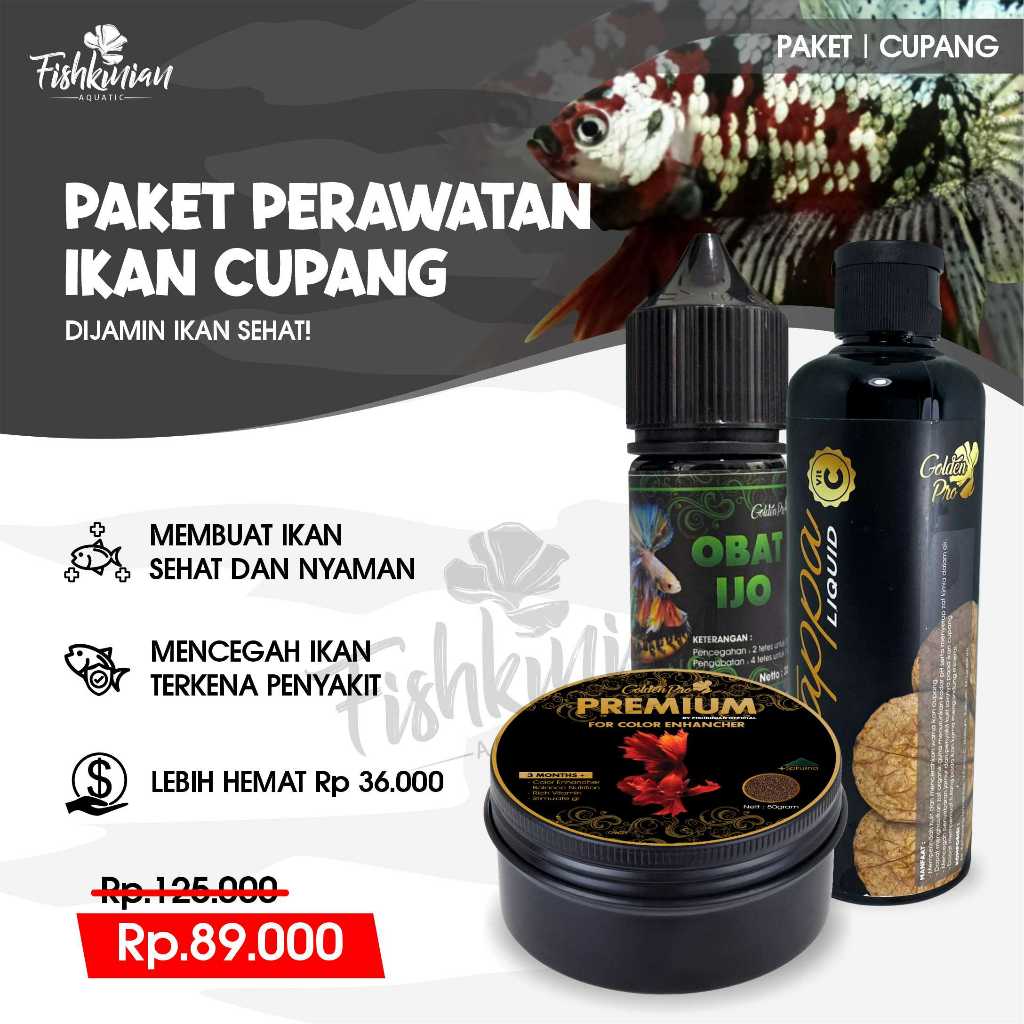 Fishkinian | Paket Perawatan Cupang - Betta Kemasan Normal