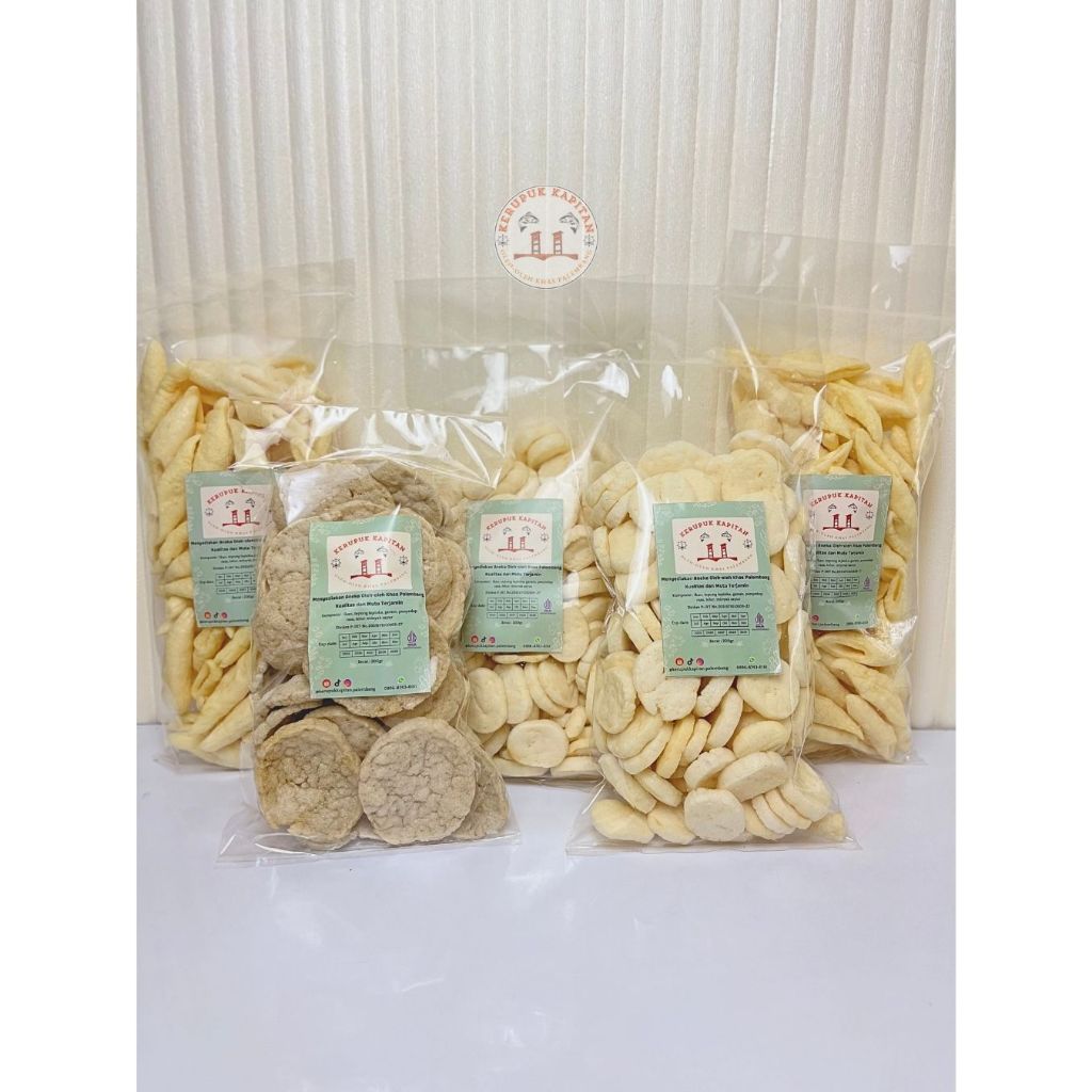 

Paket Kerupuk Nikmat 1KG ( 5 Bungkus x 200gr ) Kualitas SUPER Asli Ikan Tenggiri Khas Palembang ( mini x 2 , Buncis x 2, Kulit x 1)