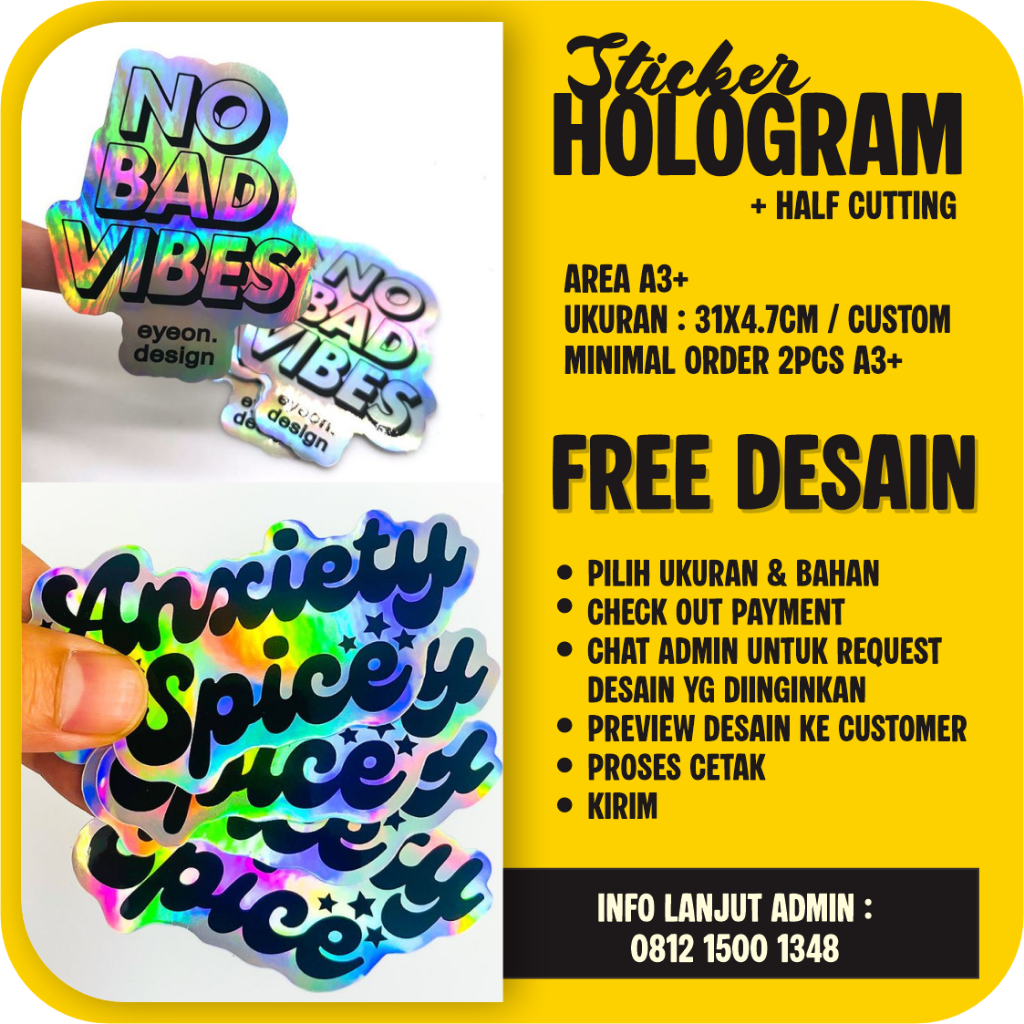 

STIKER HOLOGRAM CUTTING//LABEL HOLOGRAM HALF CUTTING AREA A3+