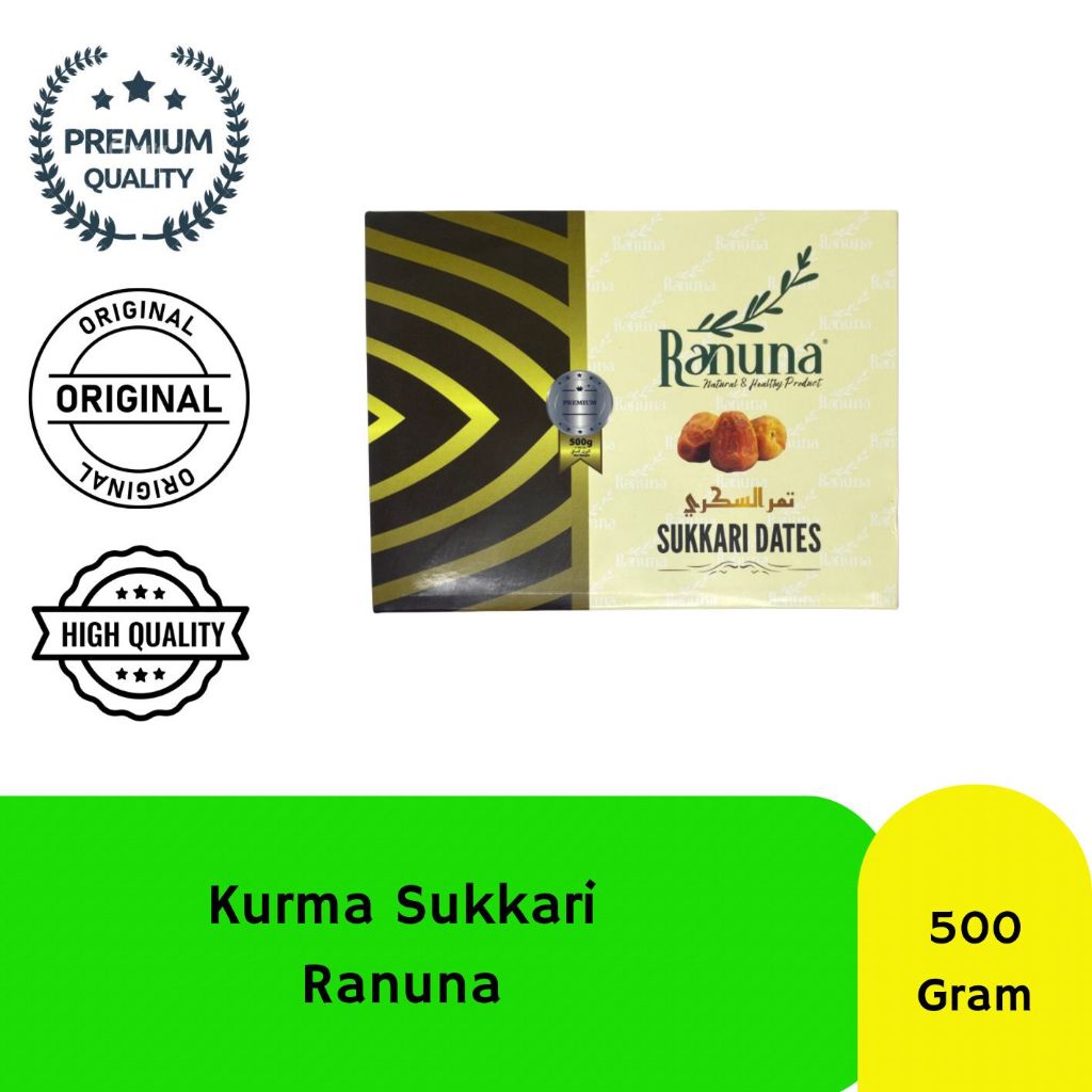 

Kurma Korma Sukkari Ranuna 500Gram Oleh-Oleh Umroh Kurma Premium 100% Asli