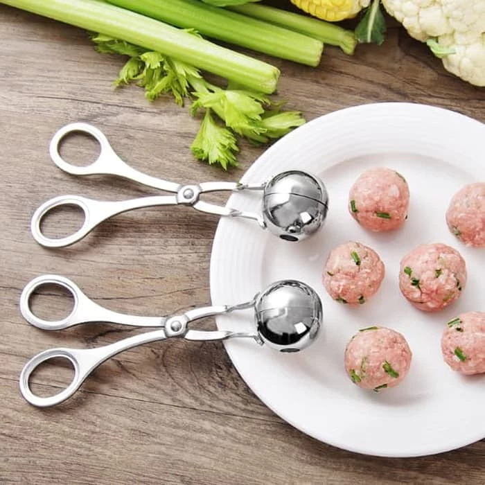 Cetakan penjepit Bakso Bulat Stainless - Scoop Penjepit Bakso Bulat
