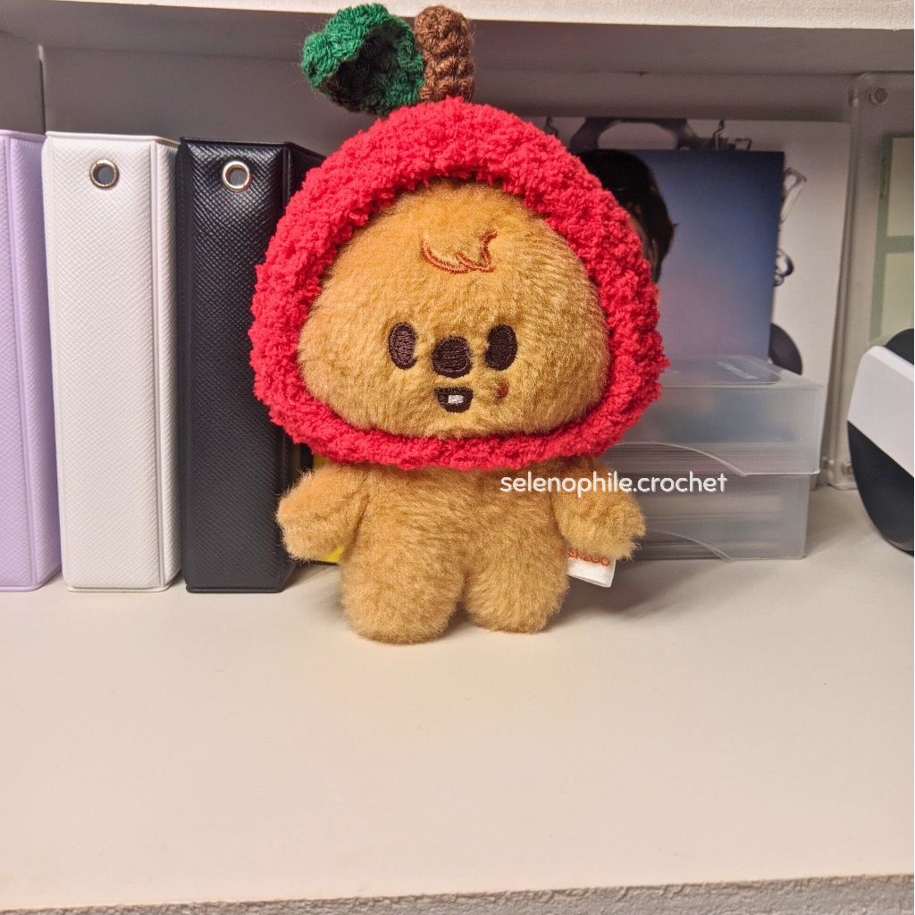Apple Headpiece for Skzoo plush 10cm l Skzoo clothes doll l crochet kpop clothes doll
