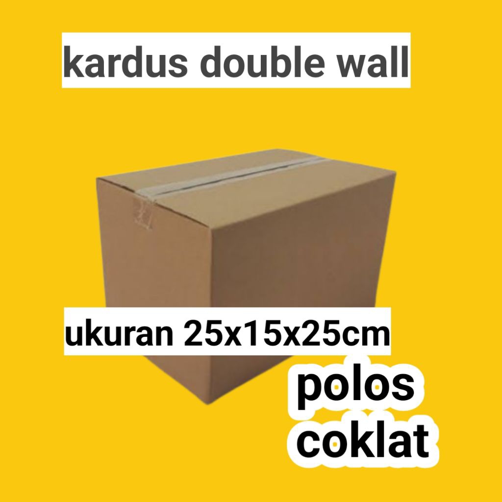

kardus double wall ukuran 25x15x25cm polos