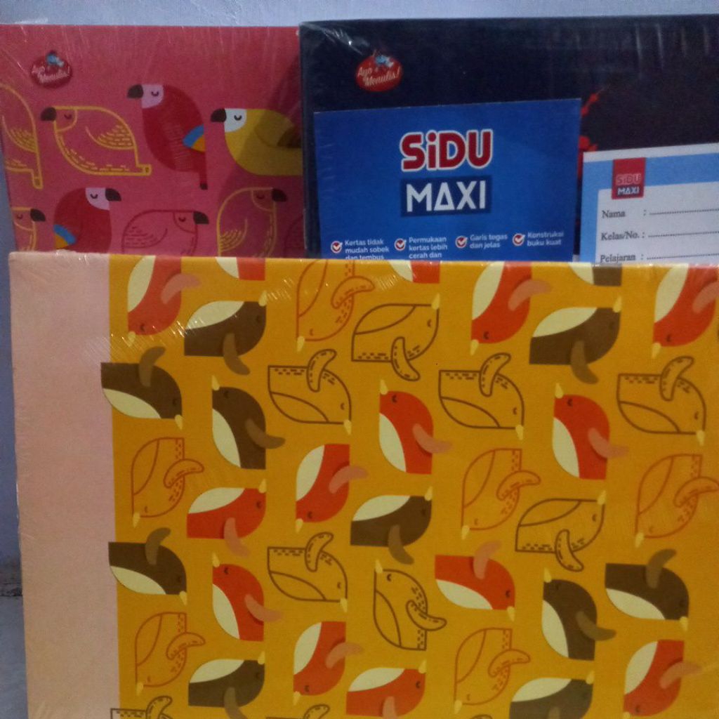 

buku tulis Sidu Maxi 42 lembar 1 pak isi 5 free stiker nama