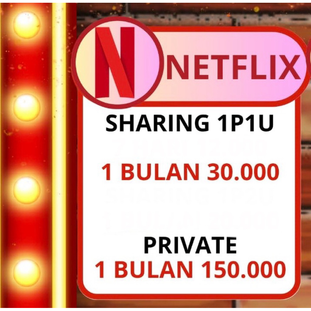 NETFLIXX TERMURAH SHARING DAN PRIVATE