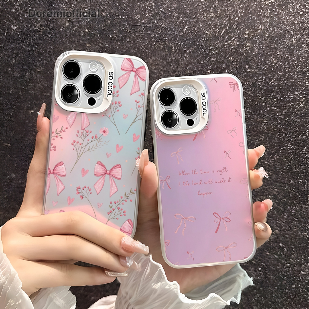 SOFTCASE FOR IPHONE X XR XS 11 12 13 14 15 PRO MAX CUSTOM GRADASI CUTE RIBBON IMD GLOSSY RAINBOW GRA