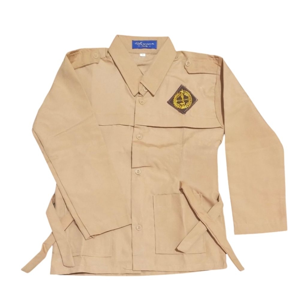 baju pramuka panjang pendek cewe SD SMP SMA