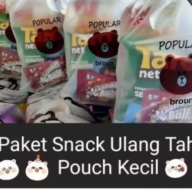 

Paket snack ulang tahun 10pcs, Bingkisan ulang tahun /Hajatan