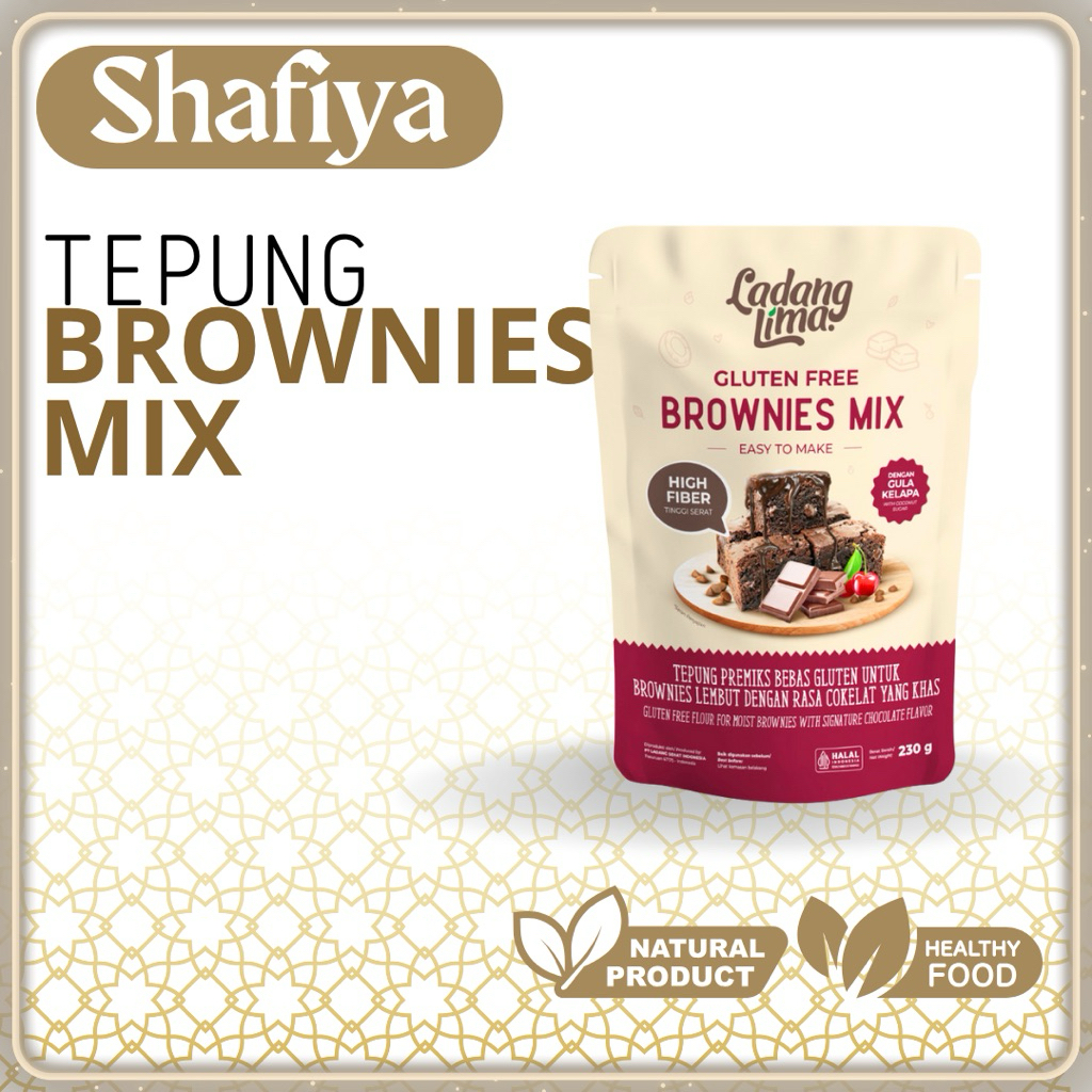 

Brownies Mix - Ladang Lima Tepung Brownies Instant Gluten Free 230 GR