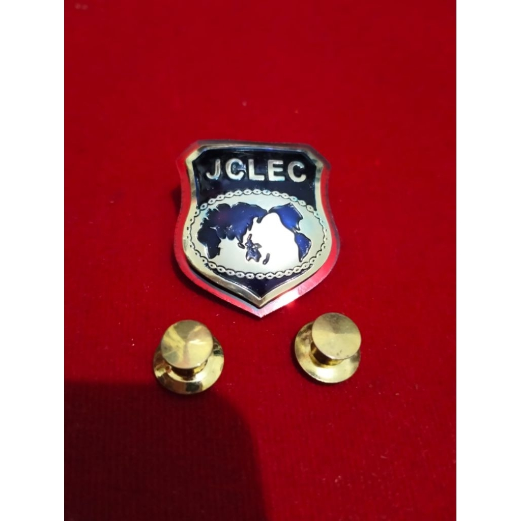 Pin JCLEC logam Kuningan/jual pin murah sukabumi