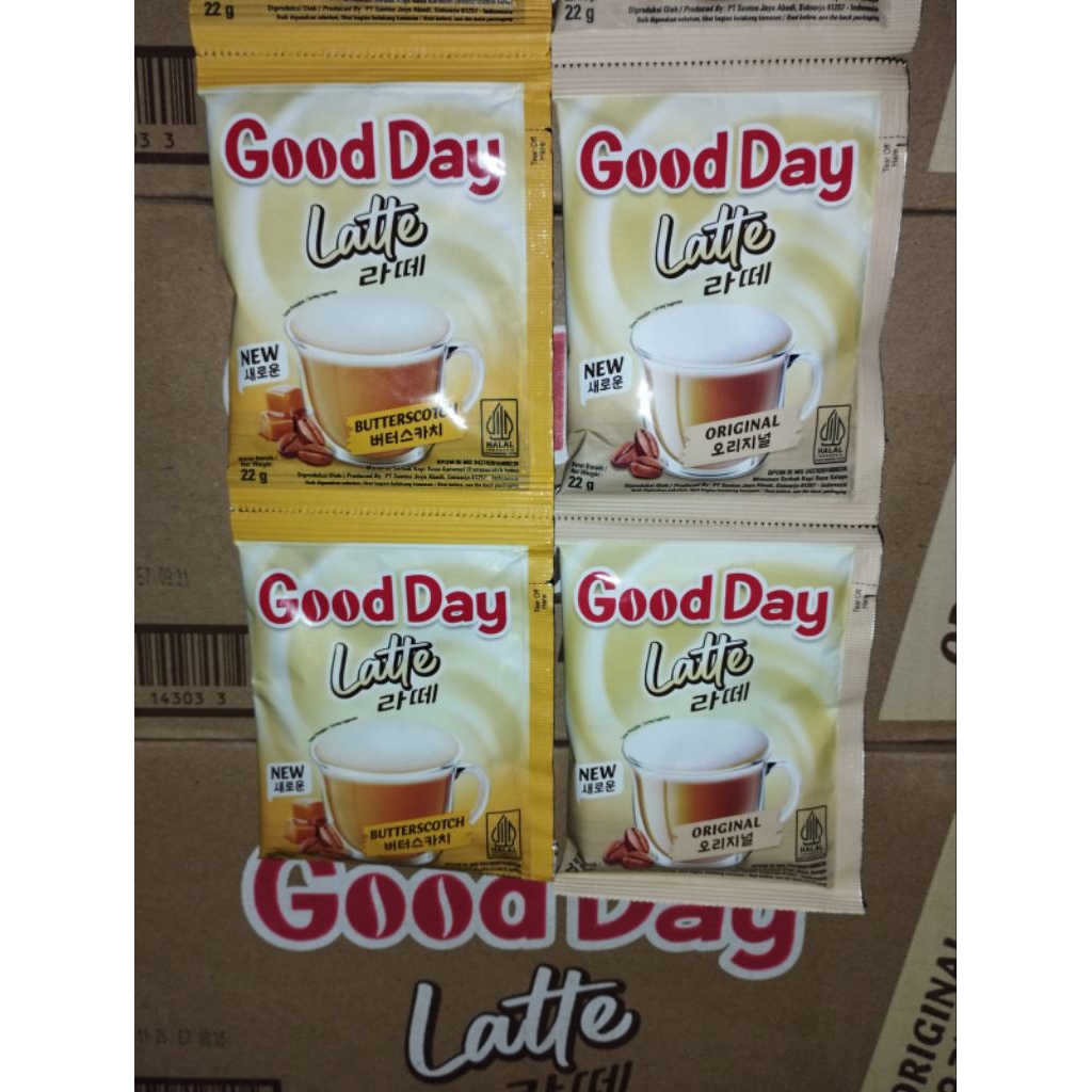 

NEW Good Day Latte Butterscotch Dan Original 10 Sachet-Coffee-Kopi Instan
